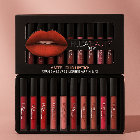 Huda Beauty matte Finishing Lipstick ( Pack of 12 )
