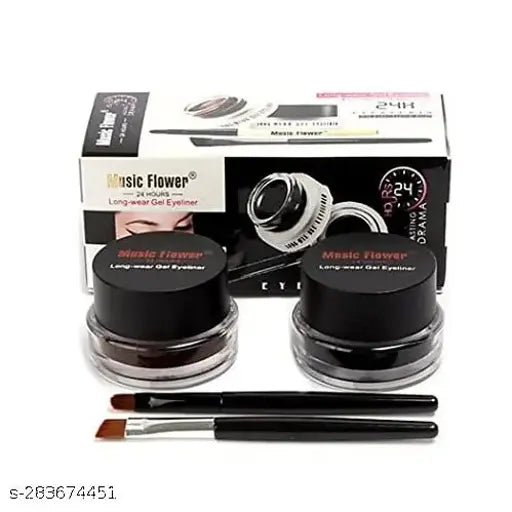 Music Flower gel eyeliner 6g (Black & Brown) (Combo)