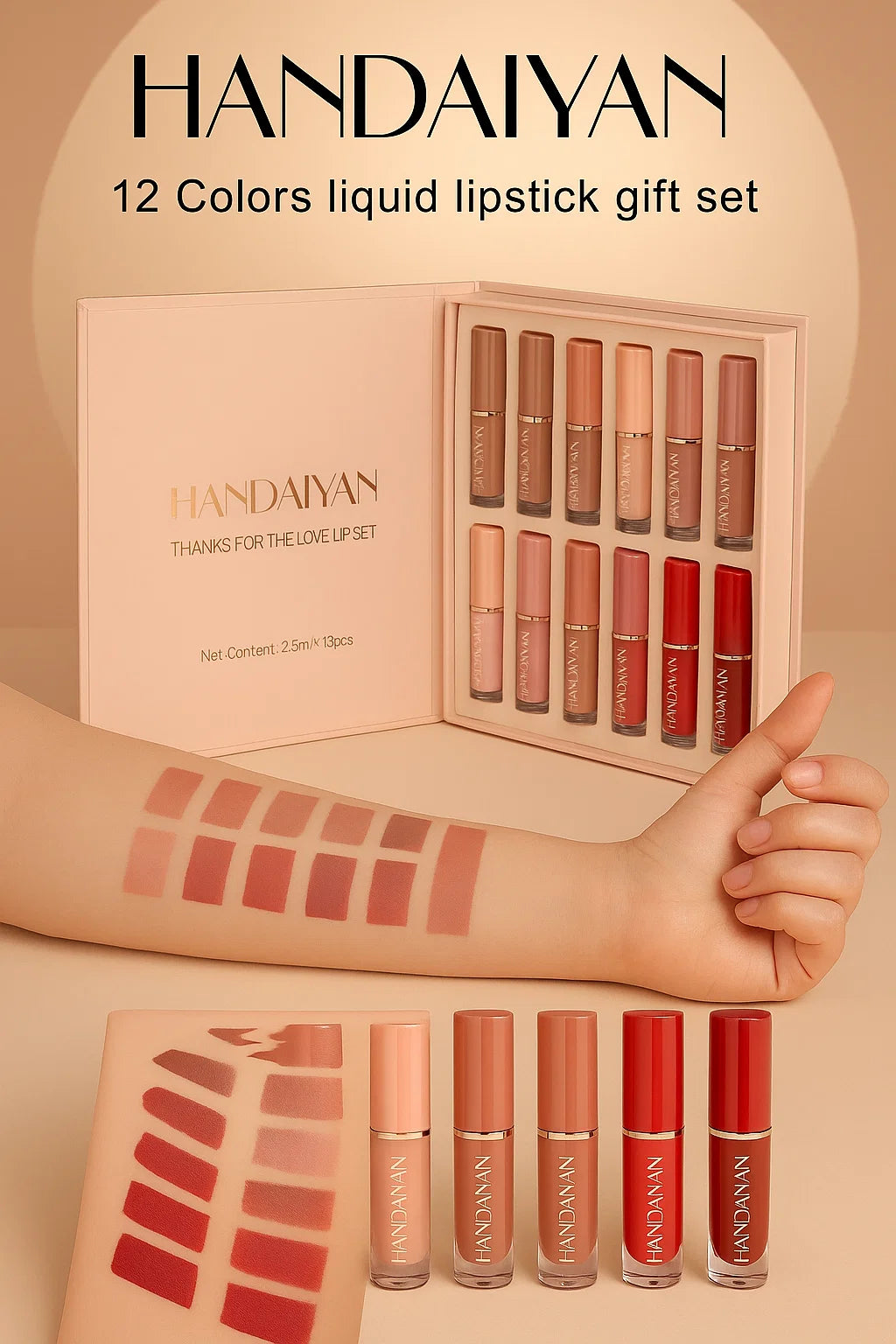 Velvet Matte Liquid Lipstick Set 12Pcs