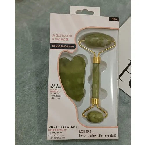 Jade Facial Roller & Gua Sha Set