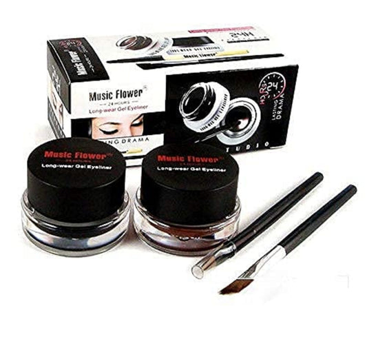 Music Flower gel eyeliner 6g (Black & Brown) (Combo)