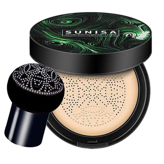 SUNISA Waterproof And Sweat Resistant Mushroom Head Make Up Air Cushion Moisturizing Matte Full Coverage Foundation (Beige, 20 G)