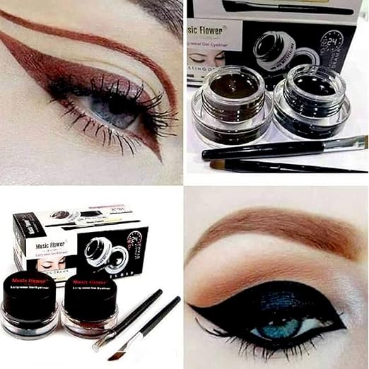 Music Flower gel eyeliner 6g (Black & Brown) (Combo)