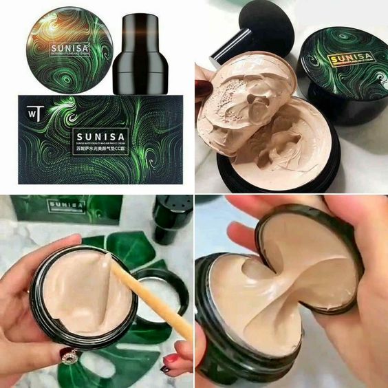SUNISA Waterproof And Sweat Resistant Mushroom Head Make Up Air Cushion Moisturizing Matte Full Coverage Foundation (Beige, 20 G)