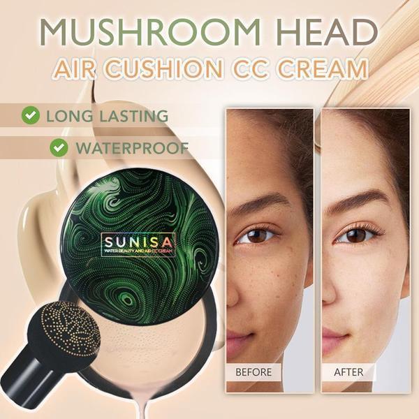 SUNISA Waterproof And Sweat Resistant Mushroom Head Make Up Air Cushion Moisturizing Matte Full Coverage Foundation (Beige, 20 G)
